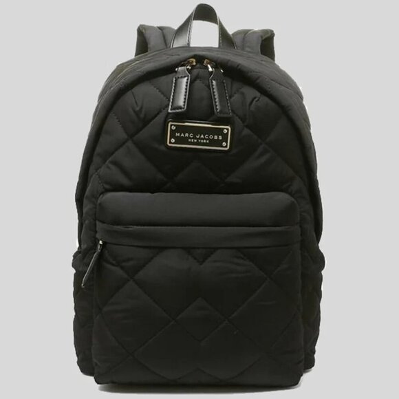 NWT Marc Jacobs Black Quilted Nylon School Women's Everyday Casual Backpack - Picture 3 of 16